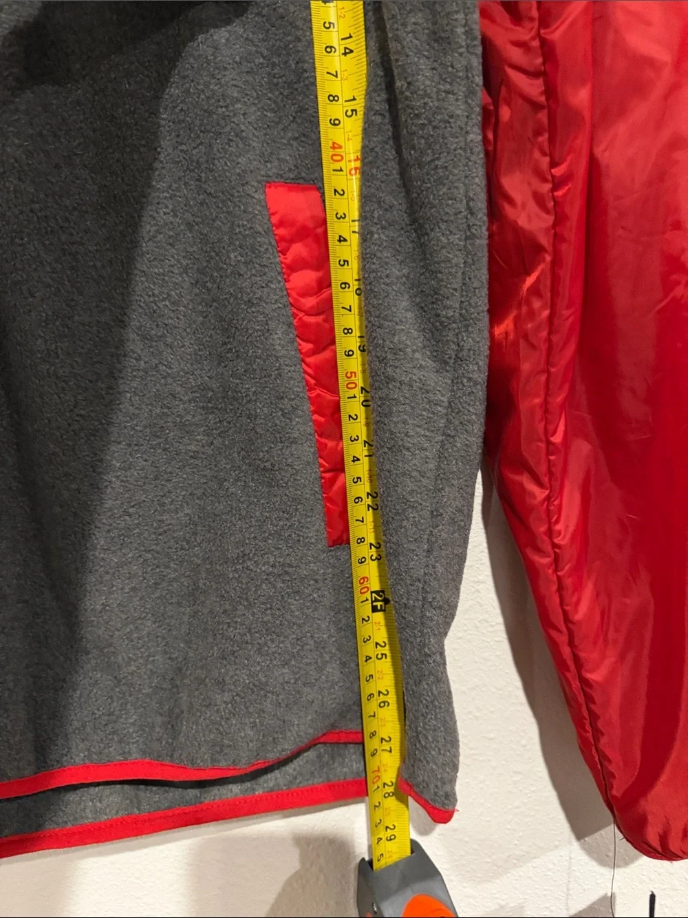 Men's Rust and Gray Quarter-Zip Performance Jacket